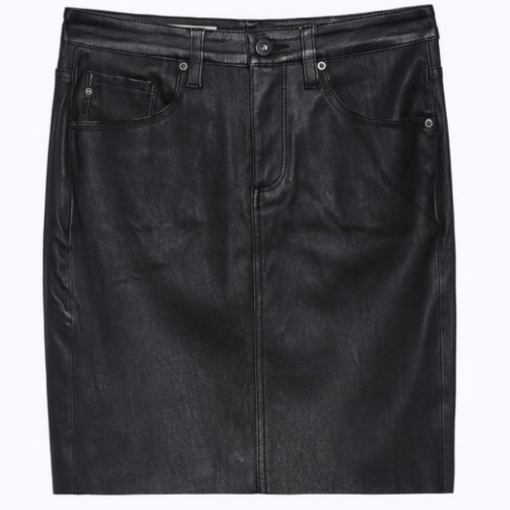 Black pencil skirt 
Stretch Leather, 100%
Stretch Lamb Leather